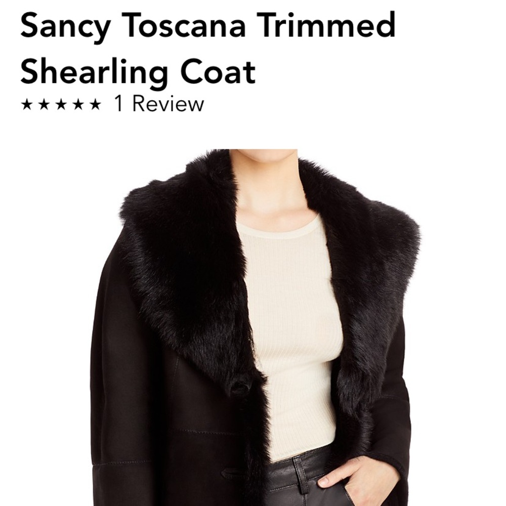 HiSO Real Sancy Toscana Shearling Coat // Luxury //NWT - Picture 2 of 13